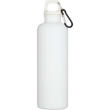 Logotrade werbemittel das Foto: Oregon 750 ml einfarbige RS-zertifizierte Wasserflasche aus recyceltem Kunststoff mit Karabinerhaken