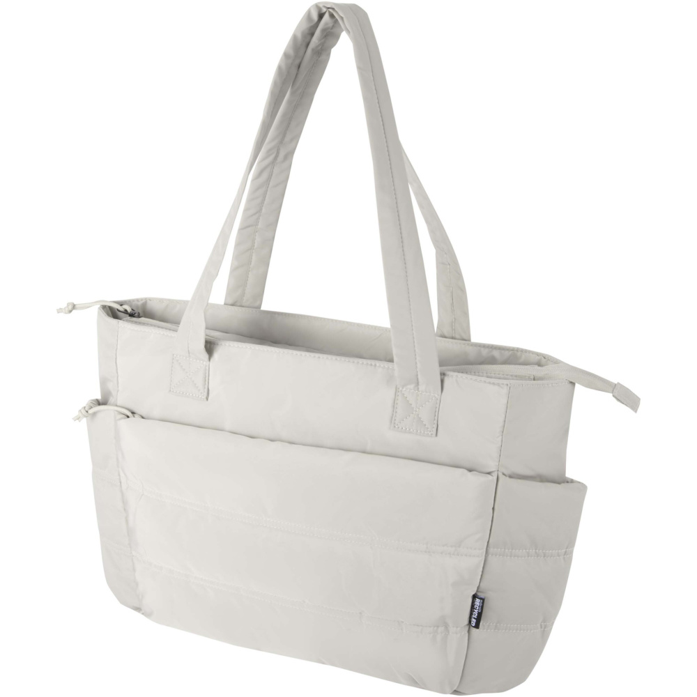 Logotrade Werbeartikel das Foto: Puffer 15,6" GRS recycelte Laptoptragetasche 18L
