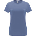 Capri T-Shirt für Damen, Blauer Denim