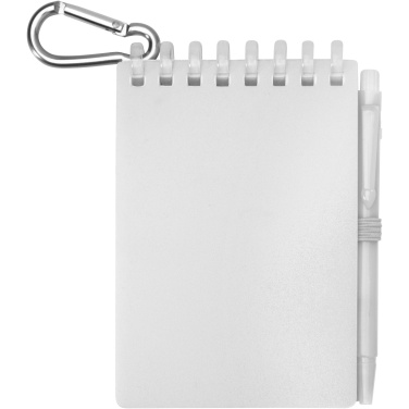 Logotrade Geschäftsgeschenke das Foto: Lig Mini Recyceltes Outdoor-Softcover Notizbuch und Kugelschreiber Set (schwarze Mine)