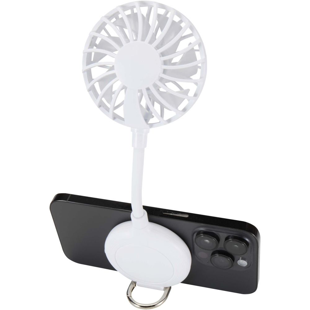 Logotrade Logogeschenke das Foto: Ventio Magnetischer, tragbarer Ventilator aus recyceltem Kunststoff