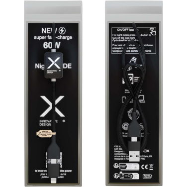 Logotrade Werbeartikel das Foto: SCX.design C32 60W Ladekabel mit Schalter und Leuchtlogo