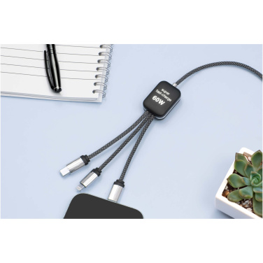 Logotrade Geschäftsgeschenke das Foto: SCX.design C33 60W Typ C Ladekabel mit doppeltem Leuchtlogo