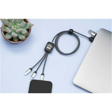 Logotrade Werbegeschenke das Foto: SCX.design C33 60W Typ C Ladekabel mit doppeltem Leuchtlogo