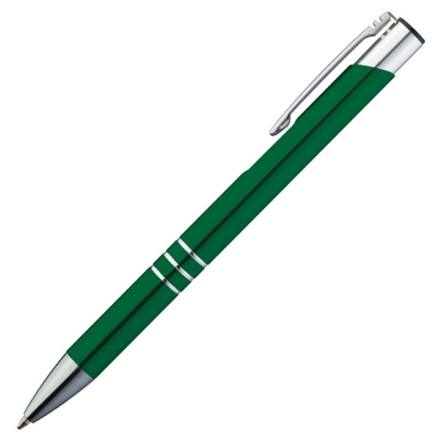 Logo trade promotional products picture of: Metal ball pen 'Ascot'  color green