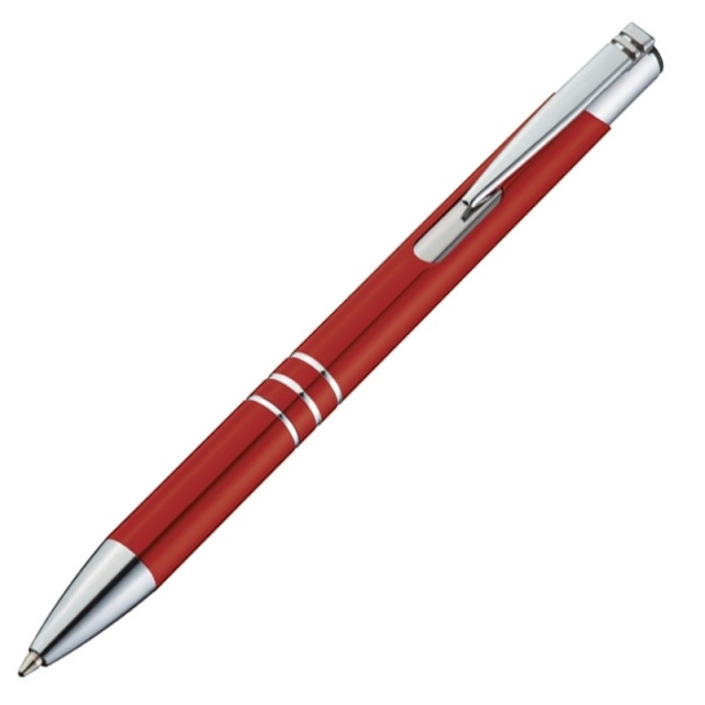 Logotrade advertising product picture of: Metal ball pen 'Ascot'  color red