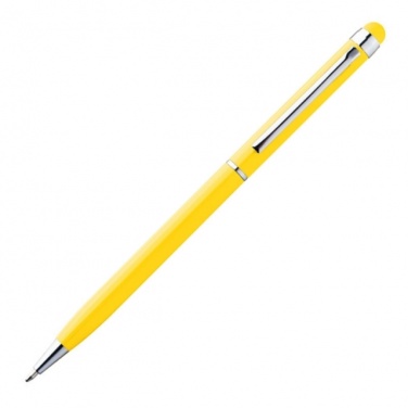 Logotrade promotional giveaway image of: Ball pen with touch pen 'New Orleans'  color yellow