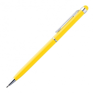 Logo trade business gifts image of: Ball pen with touch pen 'New Orleans'  color yellow