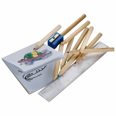 Logotrade corporate gift image of: Drawing set for kids 'Little Picasso',  color brown