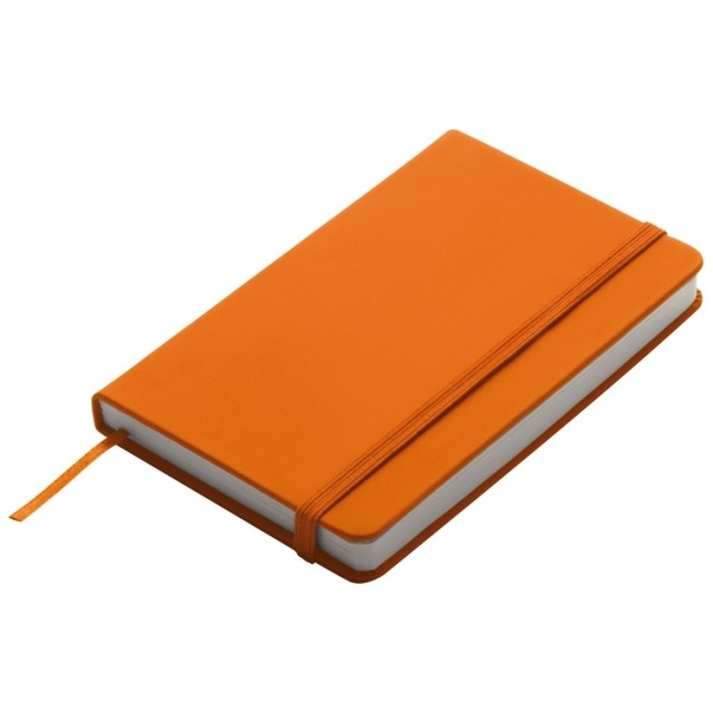 Logo trade promotional gift photo of: Notebook A6 Lübeck, orange