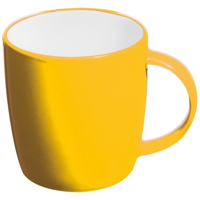 Logotrade corporate gift image of: Ceramic mug Martinez, yellow