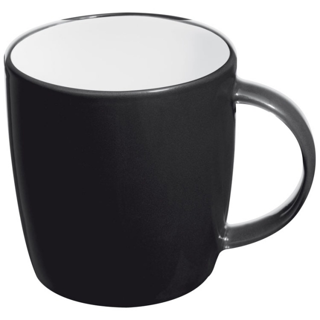 Logo trade promotional giveaway photo of: Ceramic mug Martinez, black