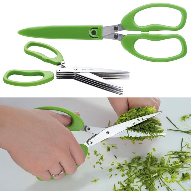 Logotrade promotional item image of: Chive scissors 'Bilbao'  color light green