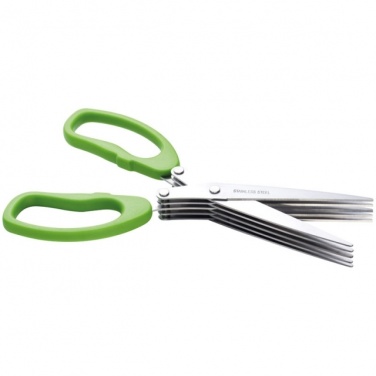 Logo trade corporate gifts image of: Chive scissors 'Bilbao'  color light green