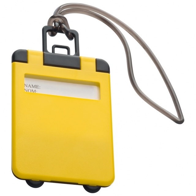 Logotrade business gift image of: Luggage tag 'Kemer'  color yellow