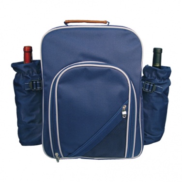 Logo trade promotional item photo of: High-class picnic backpack 'Virginia'  color blue