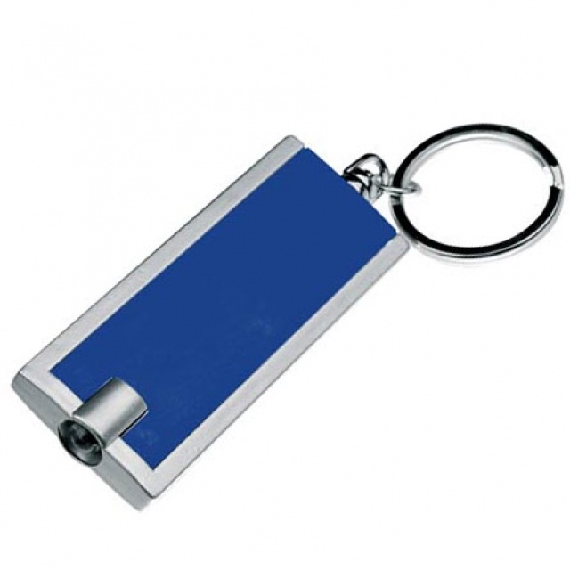 Logo trade promotional product photo of: Plastic key ring 'Bath'  color blue