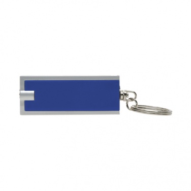 Logo trade promotional items image of: Plastic key ring 'Bath'  color blue