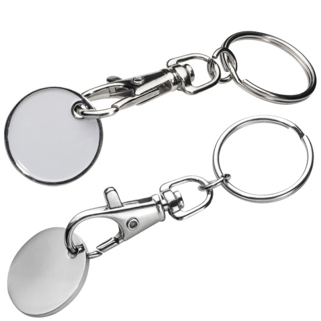 Logotrade promotional items photo of: Key ring ARRAS  color white