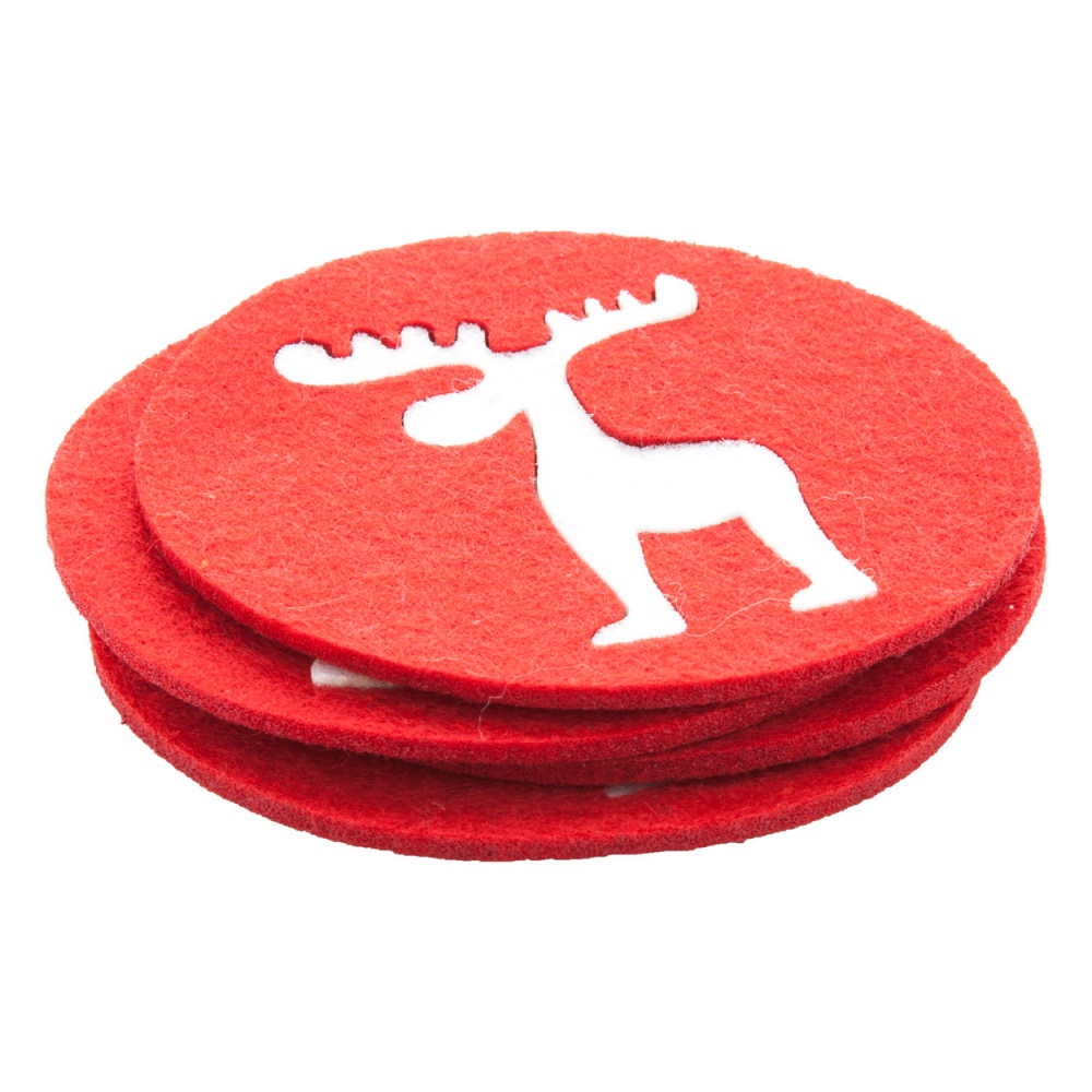 Logotrade promotional items photo of: Christmas coaster set, red