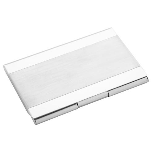 Logo trade promotional giveaways picture of: Business card holder, silver