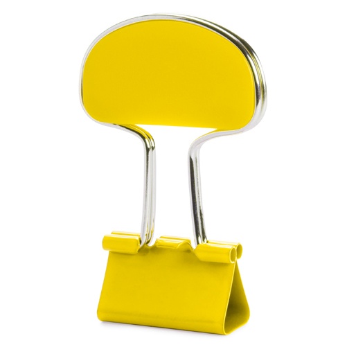 Logotrade promotional giveaway image of: Note clip, yellow