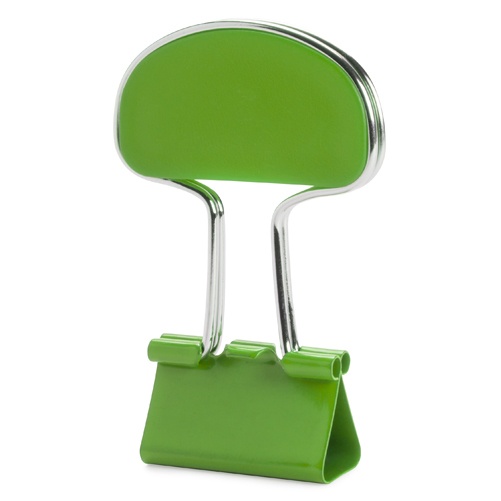 Logo trade promotional giveaways picture of: Note clip, green