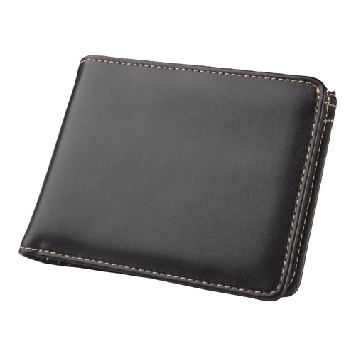 Logo trade promotional giveaways image of: Men's wallet, black