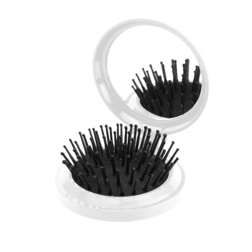 Logotrade promotional items photo of: mirror with hairbrush AP731367-01 white
