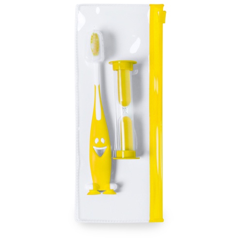 Logotrade business gift image of: toothbrush set AP741956-02 yellow