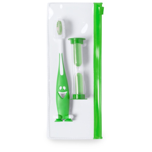 Logotrade corporate gift picture of: toothbrush set AP741956-07 green