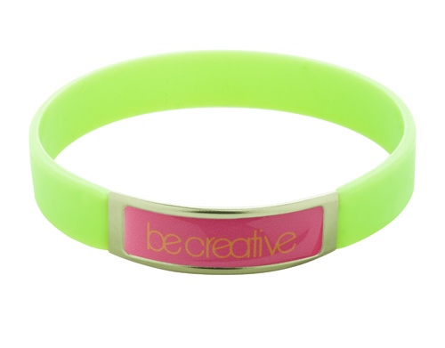 Logo trade promotional merchandise image of: Wristband AP809393-07, light green