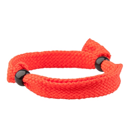 Logo trade promotional merchandise photo of: Textile bracelet, red