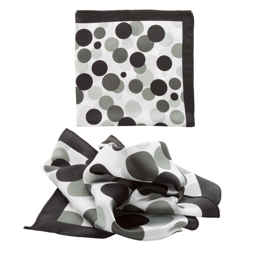 Logo trade promotional gift photo of: ladies scarf, black and white