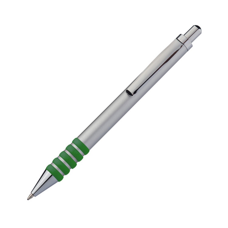 Logotrade promotional gift picture of: Metal ball pen OLIVET, green