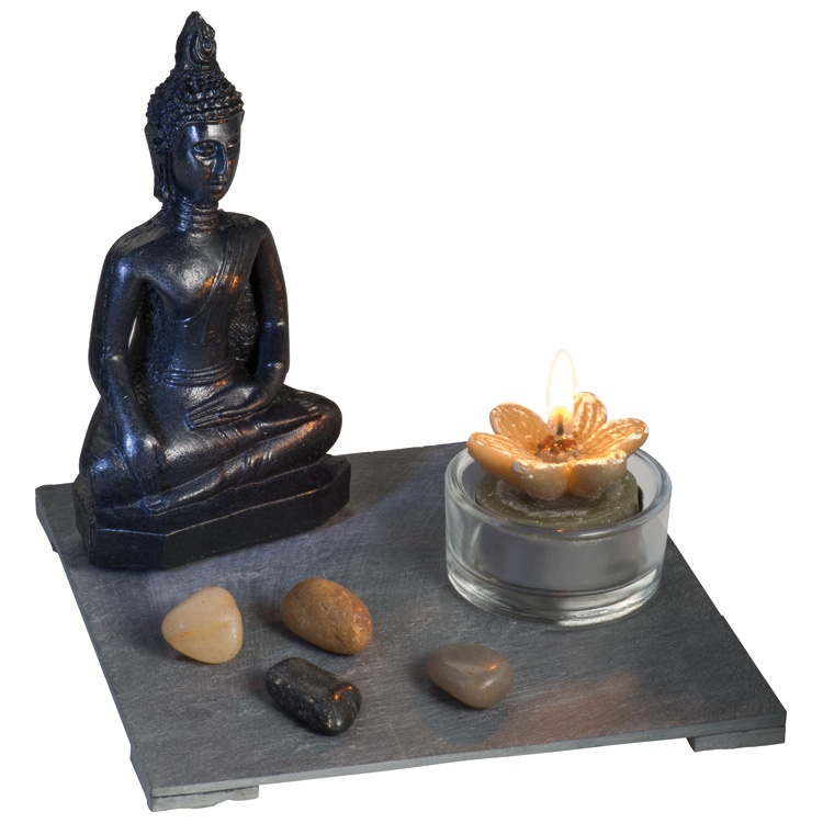 Logotrade business gift image of: Buddha set 'dubai' grey, Grey