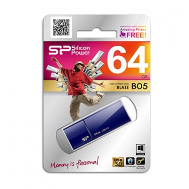 Logotrade promotional gift image of: Pendrive Silicon Power 3.0 Blaze B05, blue