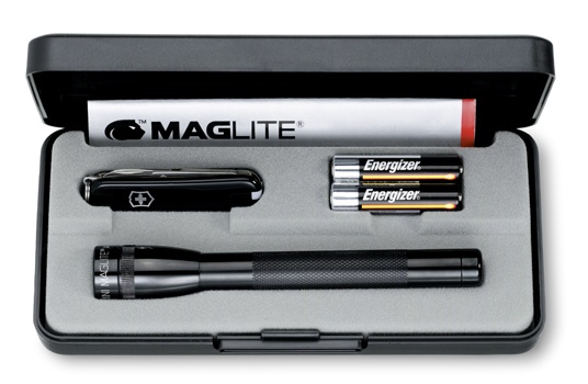 Logotrade promotional merchandise image of: Mini Maglite Set AAA LED, black