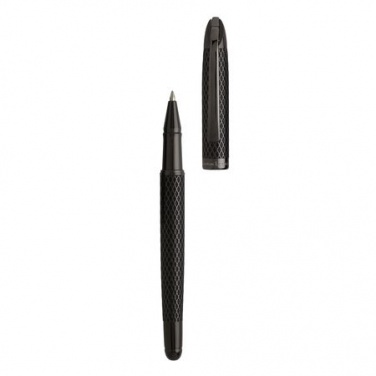 Logo trade promotional gift photo of: Rollerball pen Rhombe, black