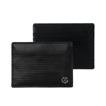 Logo trade promotional gifts picture of: Card holder Rhombe, black