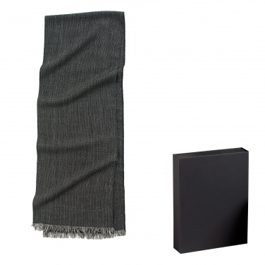 Logo trade promotional merchandise picture of: Wool scarf Rhombe, black