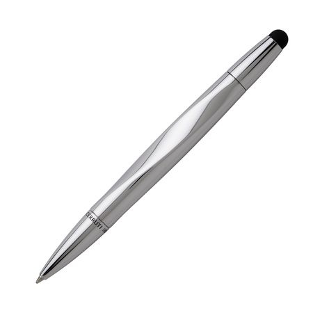 Logo trade corporate gifts picture of: Ballpoint pen Torsion Pad Chrome, grey