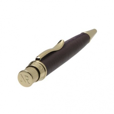 Logo trade promotional giveaway photo of: Ballpoint pen Evidence Leather Burgundy