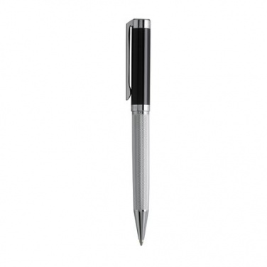 Logotrade corporate gift image of: Ballpoint pen Ciselé Chrome, grey