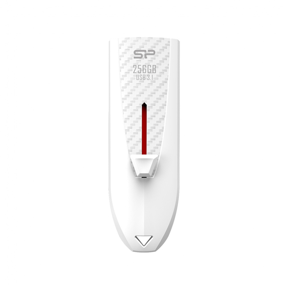 Logo trade promotional merchandise picture of: Pendrive Silicon Power Blaze B25 white