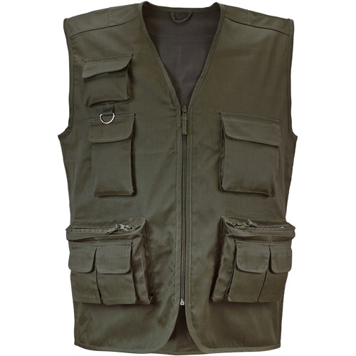 Logotrade business gift image of: Fishing vest, army green, L