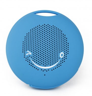 Logo trade business gifts image of: Silicone mini speaker Bluetooth, blue