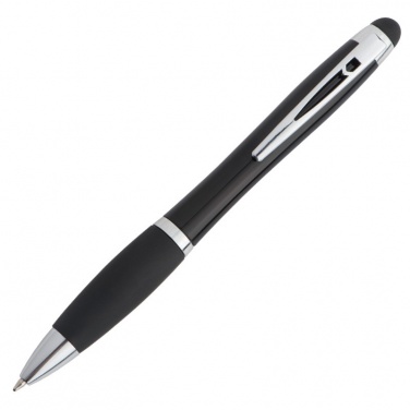 Logotrade business gift image of: Light up touch pen LA NUCIA, Black