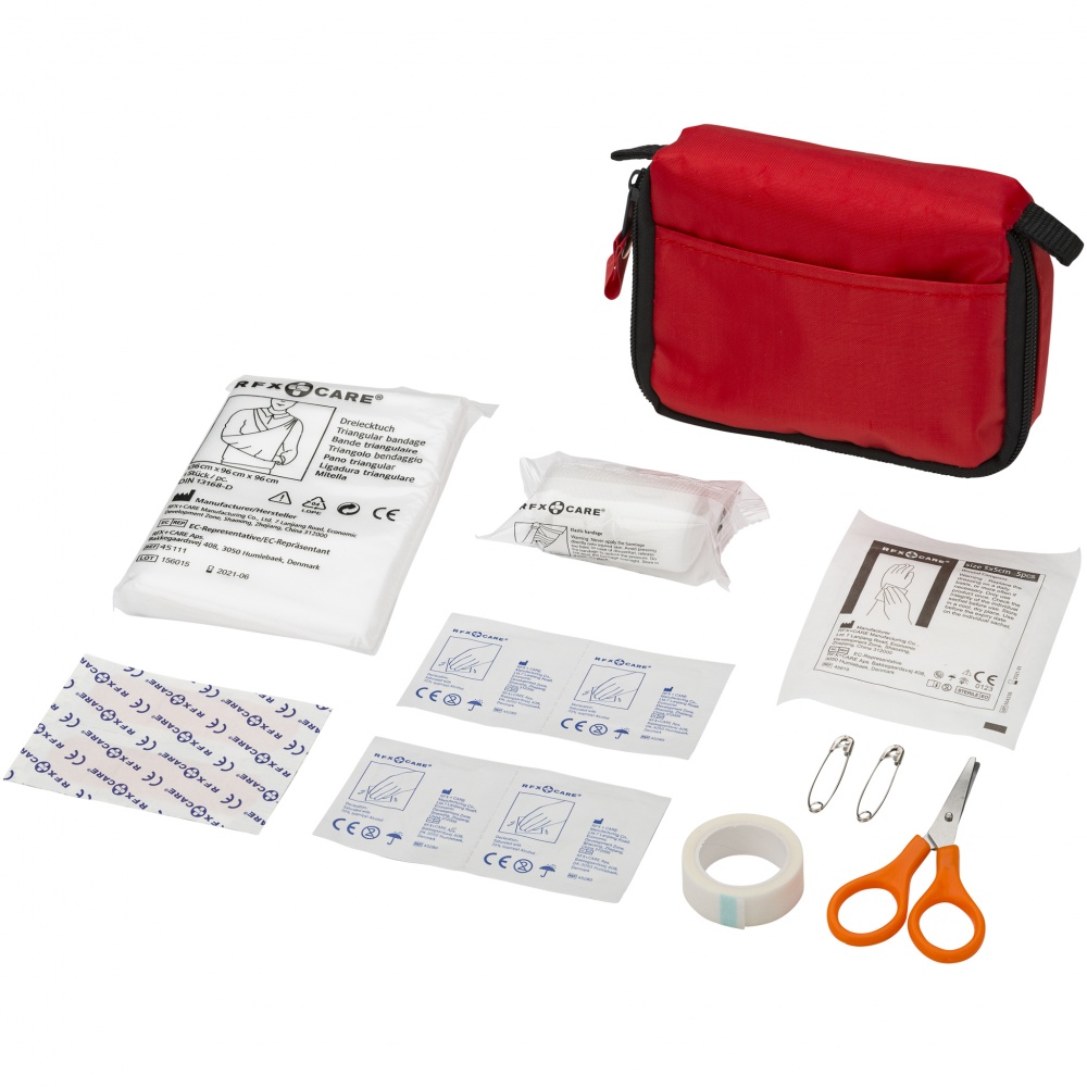 Logo trade promotional gift photo of: 20-piece first aid kit, red