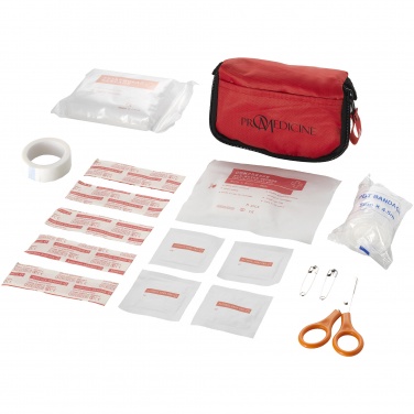 Logo trade promotional items image of: 20-piece first aid kit, red